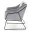 Fotel Soft 2 fényes szürke/fekete,2