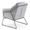 Fotel Soft 2 fényes szürke/fekete,3