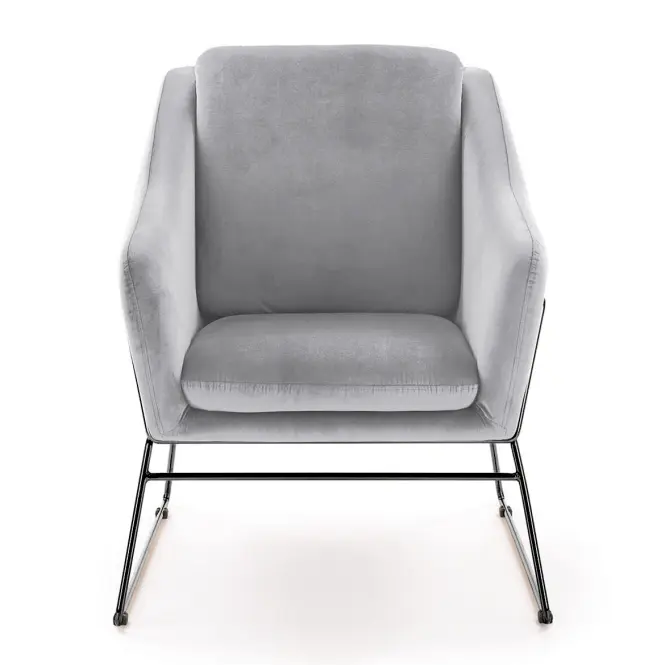 Fotel Soft 2 fényes szürke/fekete,4