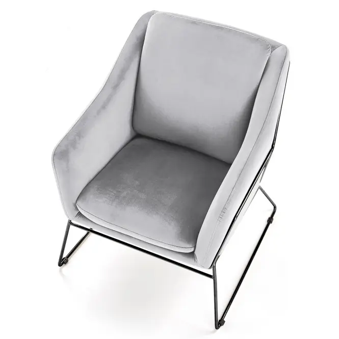 Fotel Soft 2 fényes szürke/fekete,5