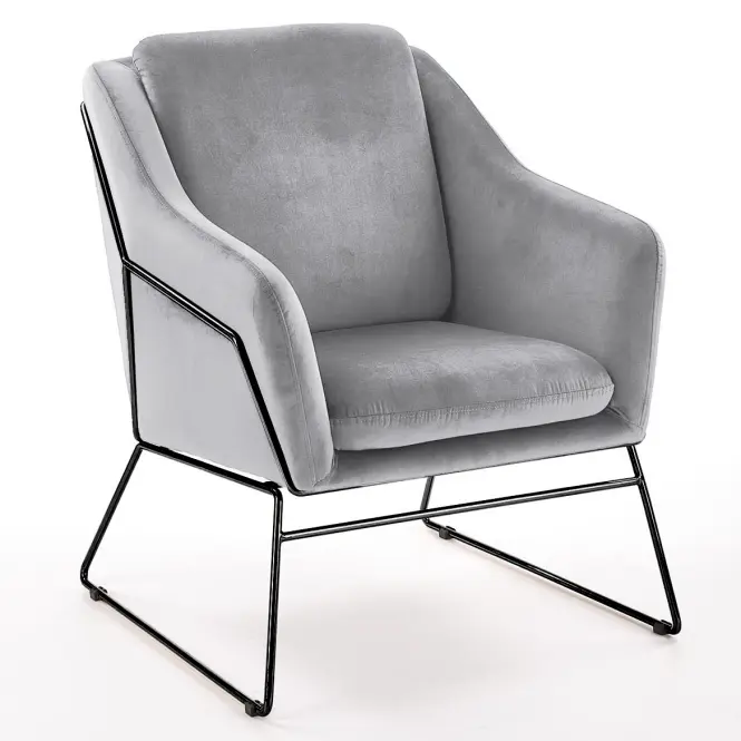 Fotel Soft 2 fényes szürke/fekete,7