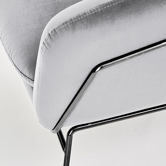 Fotel Soft 2 fényes szürke/fekete