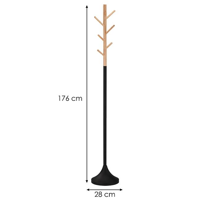 Fogas Álló W58 Fekete/Természetes