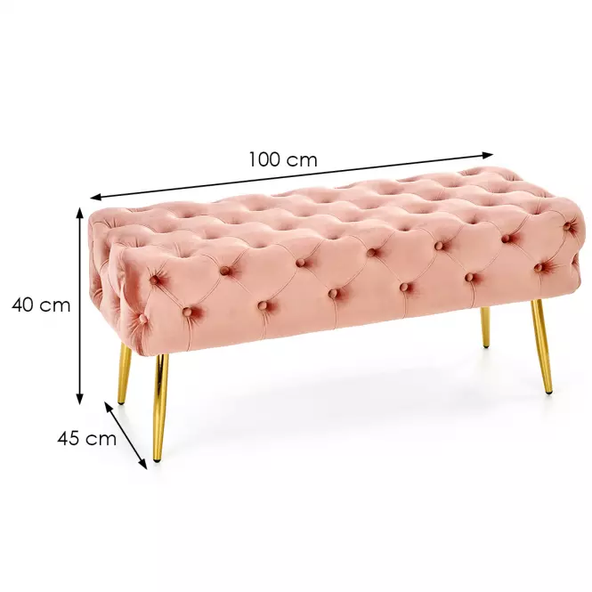 Puff Athena rózsaszín/aranysárga,8