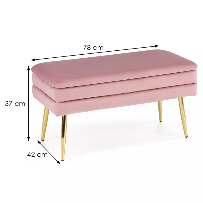 Puff Velva rózsaszín/aranysárga,8
