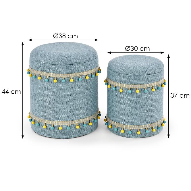 Puff 2 db. Grado kék,8
