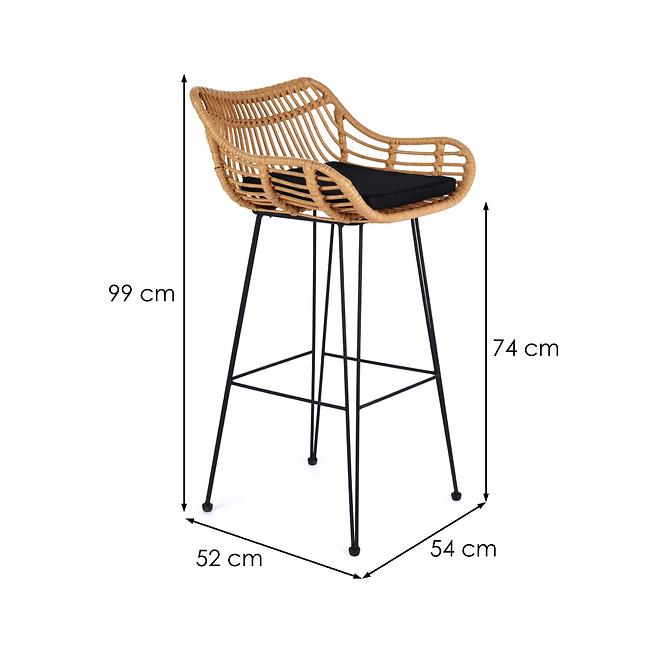 Bárszék H-105 Természetes/fekete,2
