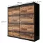 Szekrény Old Wood T 200 Fekete/Old Style,2