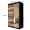 Szekrény Old Wood T2 120 Fekete/Old Style/Lustro,2
