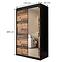 Szekrény Old Wood T2 120 Fekete/Old Style/Lustro,2