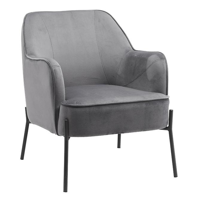 Fotel Bob Dark Grey Velvet 13