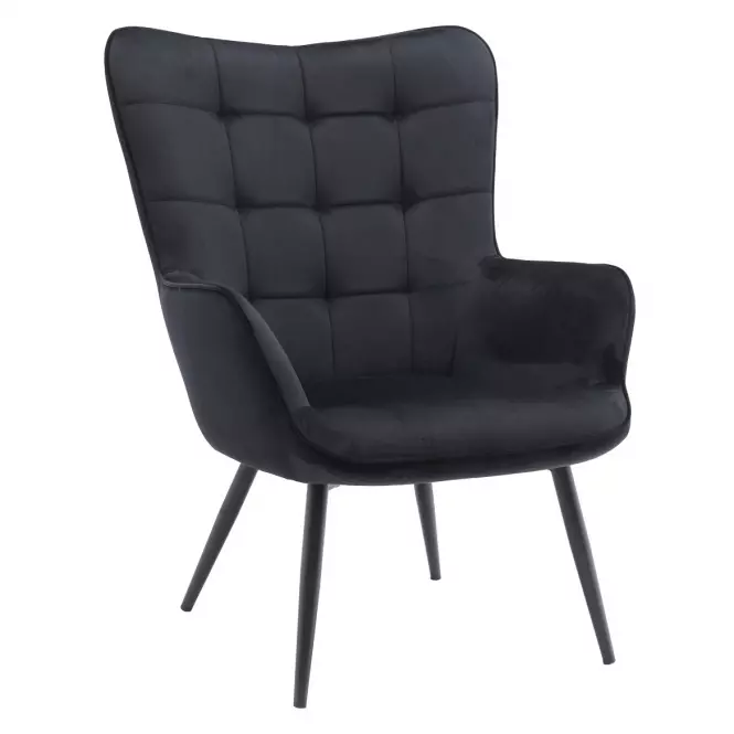 Fotel Jet Black Velvet 19,2