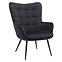 Fotel Jet Black Velvet 19,2