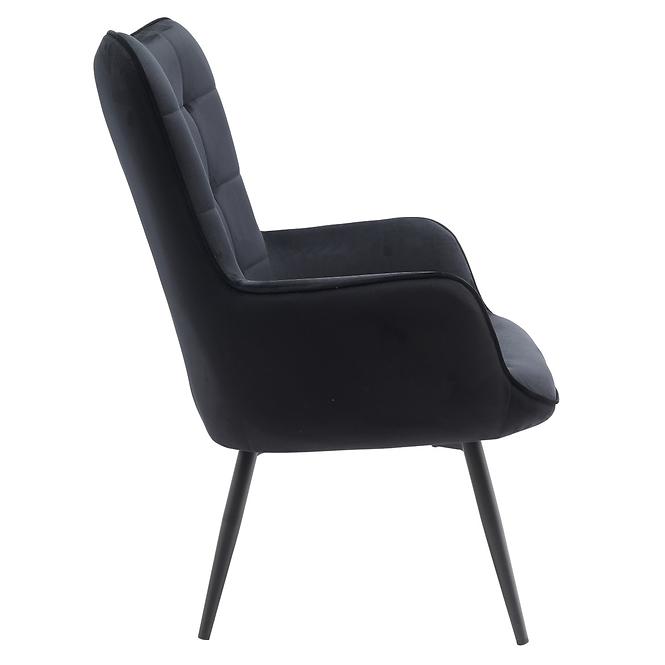 Fotel Jet Black Velvet 19