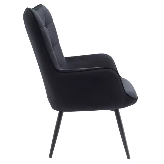 Fotel Jet Black Velvet 19,3