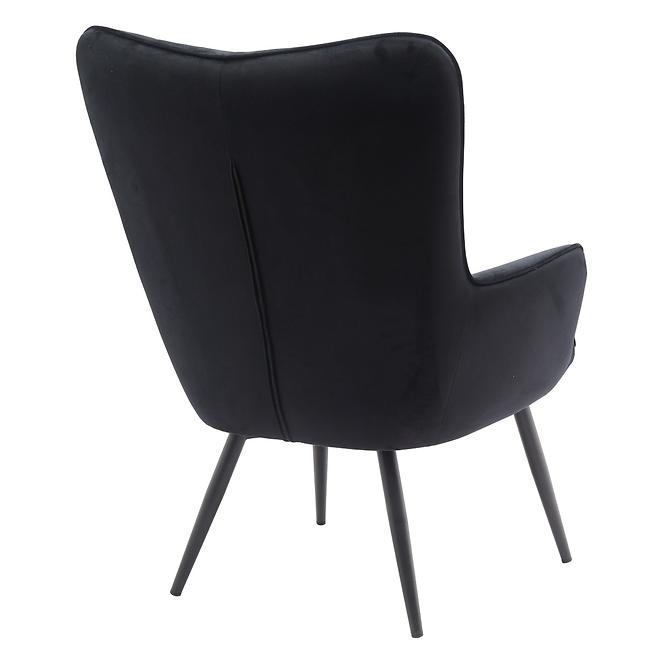 Fotel Jet Black Velvet 19