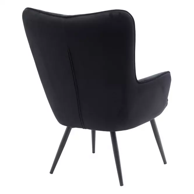 Fotel Jet Black Velvet 19,4
