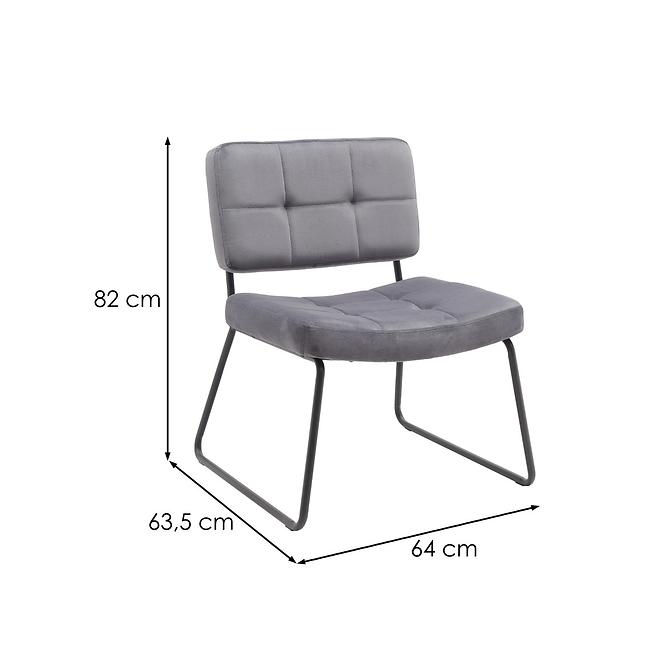 Fotel lábtartóval You&Me Dark Grey Velvet,9