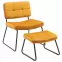 Fotel lábtartóval You&Me Yellow Velvet,2