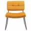 Fotel lábtartóval You&Me Yellow Velvet,3