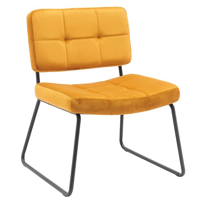 Fotel lábtartóval You&Me Yellow Velvet,4