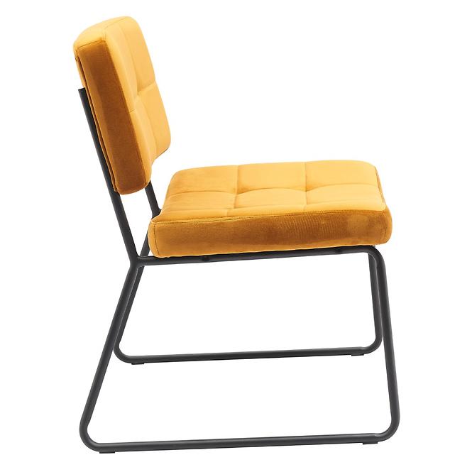 Fotel lábtartóval You&Me Yellow Velvet,5