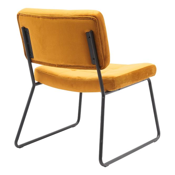 Fotel lábtartóval You&Me Yellow Velvet,6
