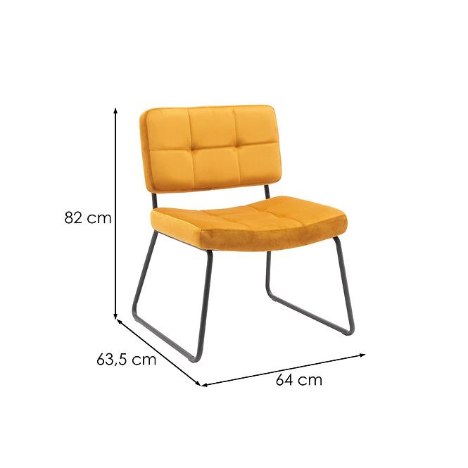 Fotel lábtartóval You&Me Yellow Velvet,9