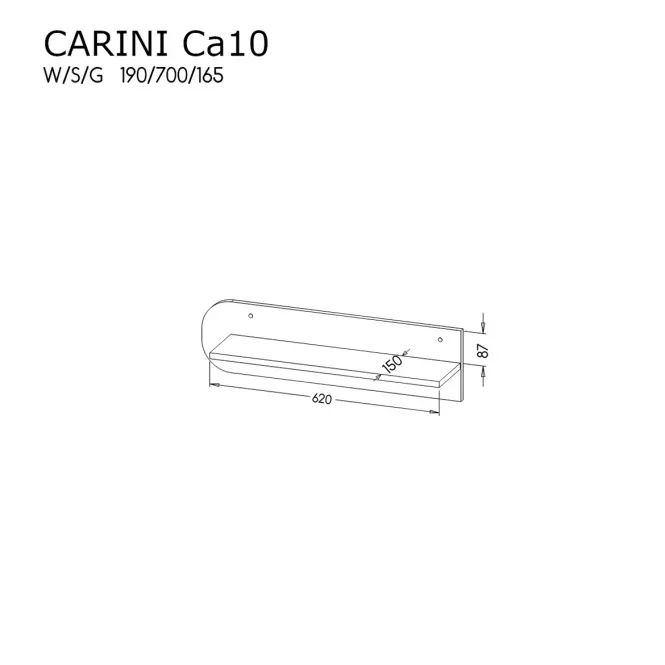 Függesztett polc Carini CA10,3