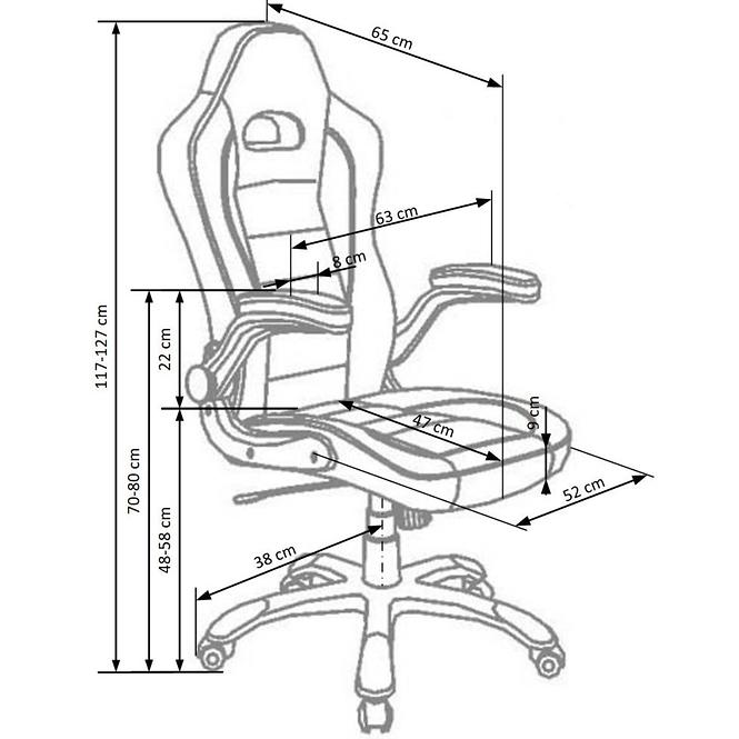 Irodai szék Lotus  Fekete/szürke,4