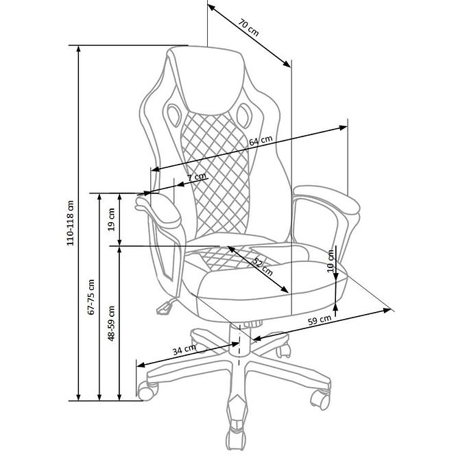 Irodai szék Baffin  Fekete/Piros,11