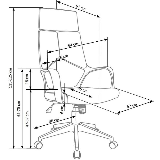 Irodai szék Voyager Kék/Fekete