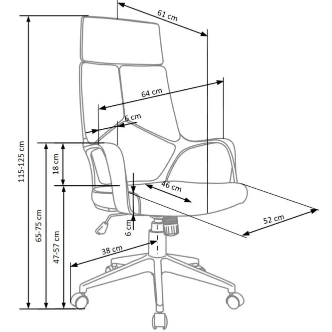 Irodai szék Voyager Kék/Fekete,3
