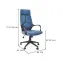 Irodai szék Voyager Kék/Fekete,4