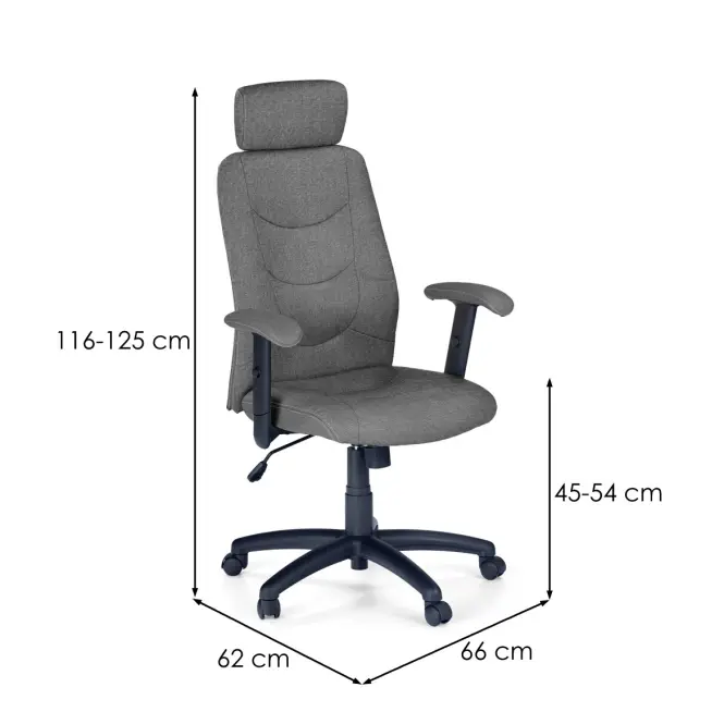 Irodai szék Stilo 2 Sötét szürke,3
