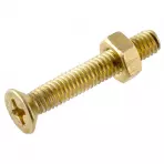 Csavar lapos fejű sárgaréz M4X20mm