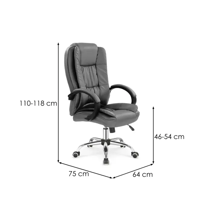 Forgószék Relax szürke,3
