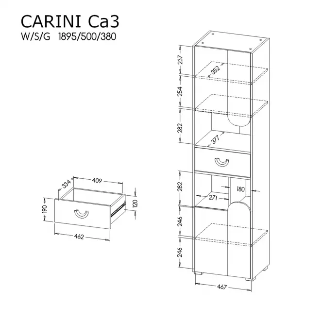 Állvány 2d Carini Ca3