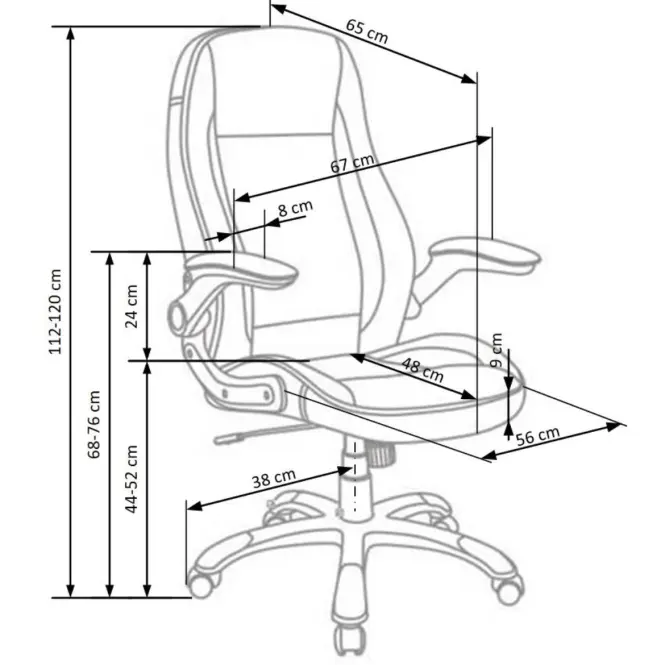 Irodai szék Saturn Fekete,4