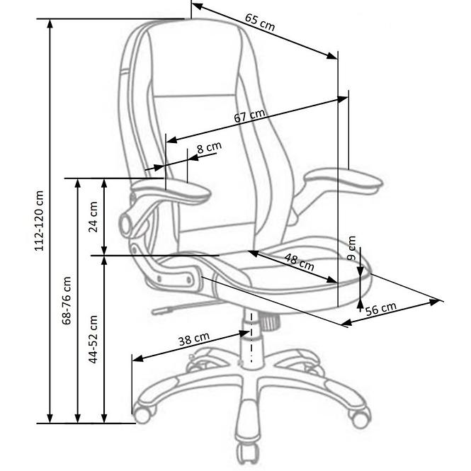 Irodai szék Saturn Fekete,4