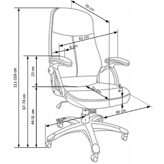 Irodai szék Edison Fekete,3