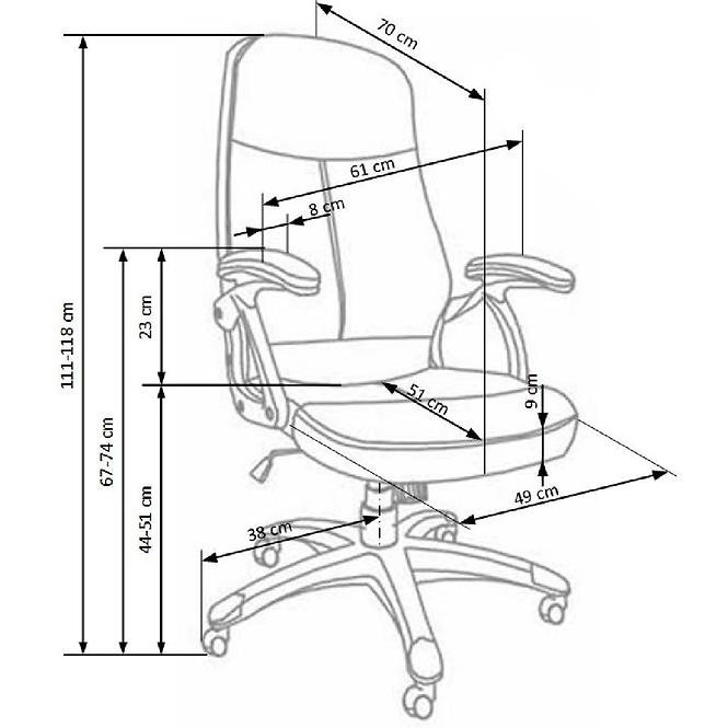 Irodai szék Edison Fekete,3