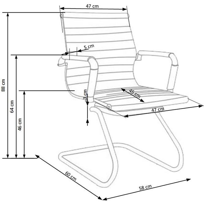 Irodai szék Prestige Skid Tejszínes