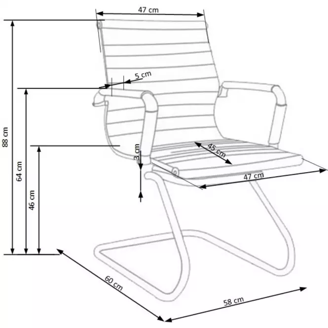 Irodai szék Prestige Skid Tejszínes,2