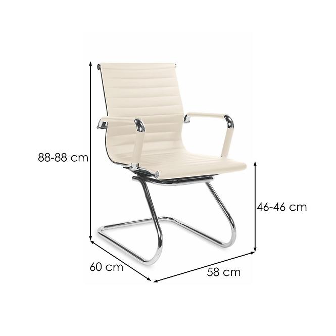 Irodai szék Prestige Skid Tejszínes,3