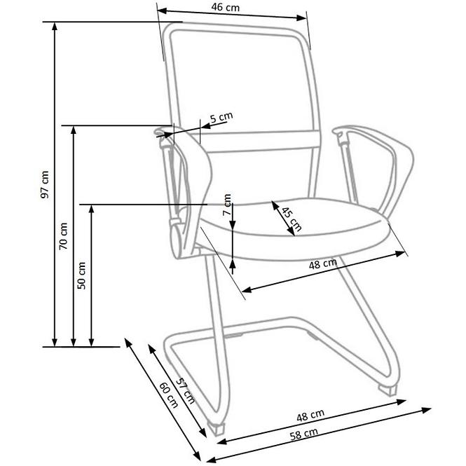 Fotel Vire skid fekete,2