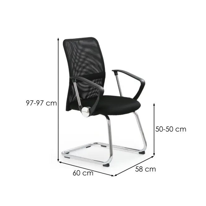 Fotel Vire skid fekete