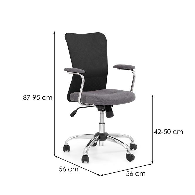 Irodai szék Andy szürke/Fekete,2