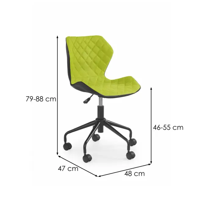 Irodai szék Matrix Fekete/Zöld,4