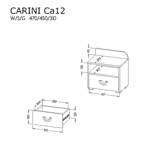 Éjjeliszekrény CA12  Carini